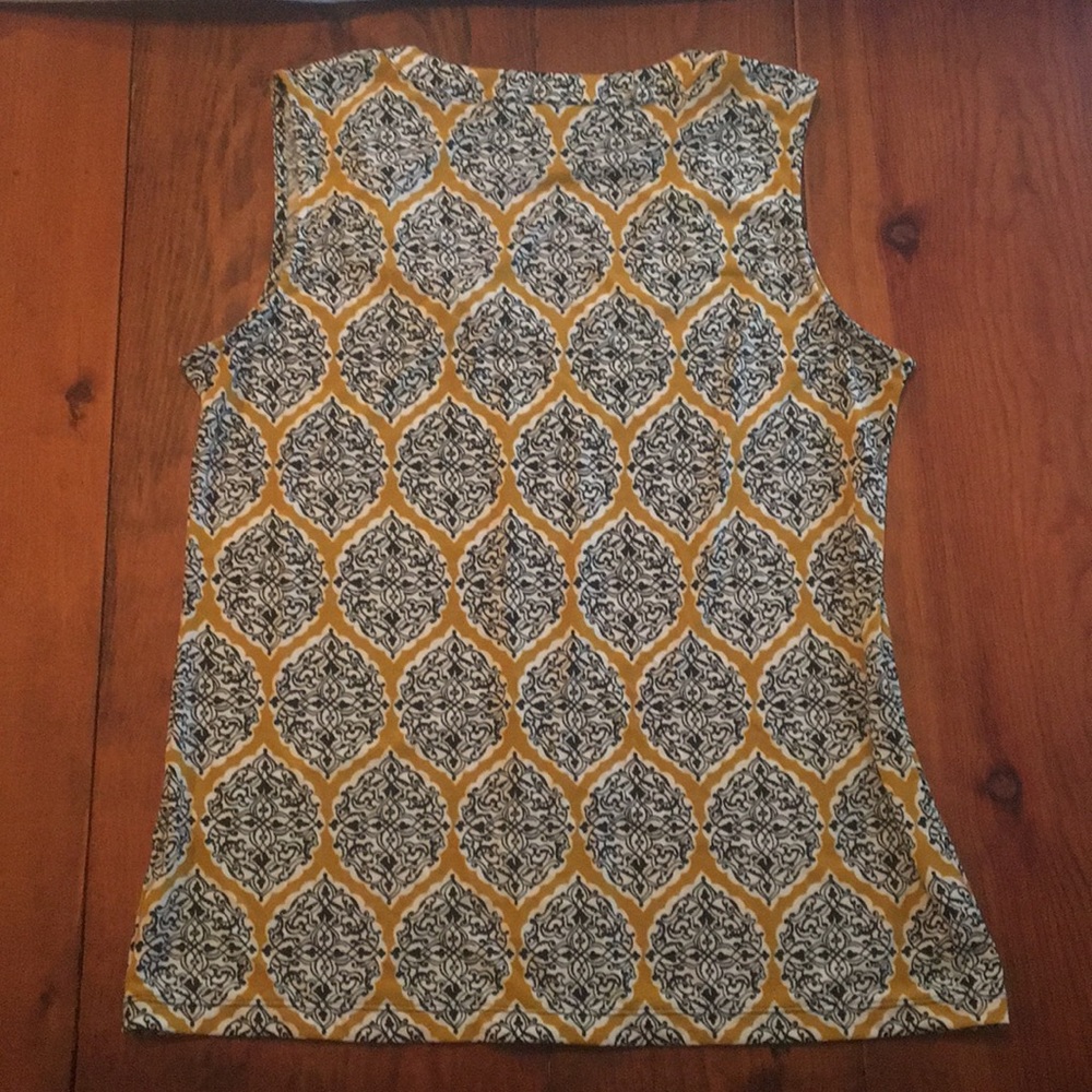 Banana Republic mustard and black pattern top - Picture 2 of 7